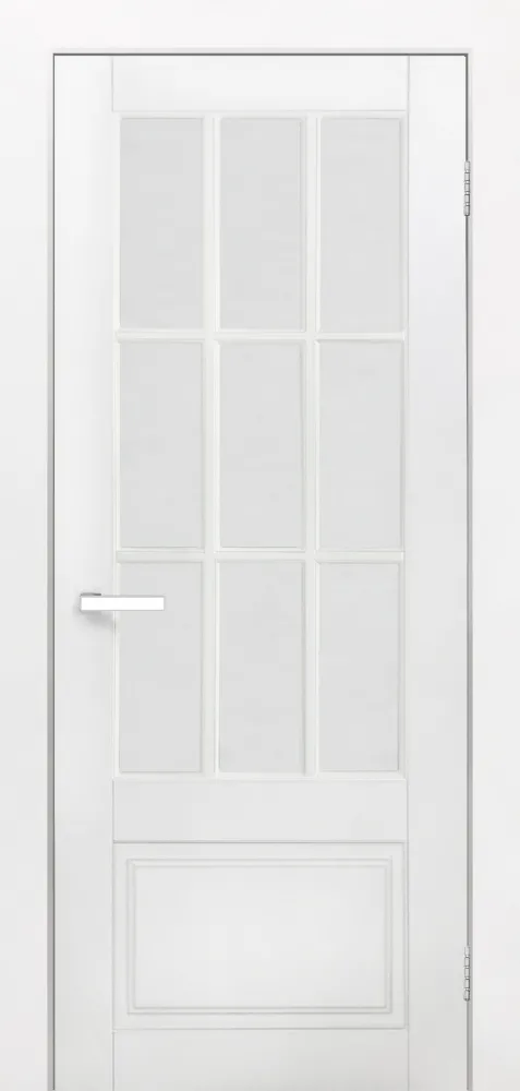 Межкомнатная дверь Легенда Лацио Белый Стекло Сатинат белое